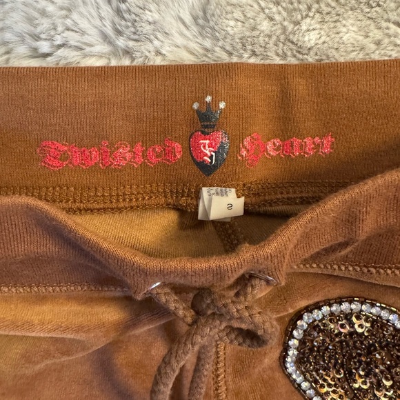 Twisted Heart Velour Track Pants - Picture 3 of 5